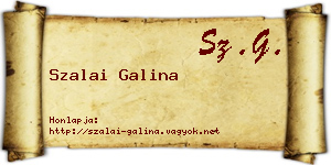 Szalai Galina névjegykártya